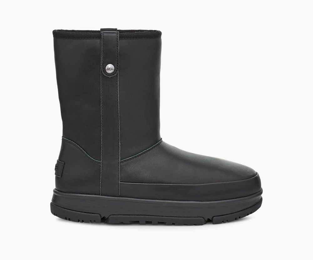 Ugg Short Boot Womens - Ugg Classic Weather Black - 702KJEWNR